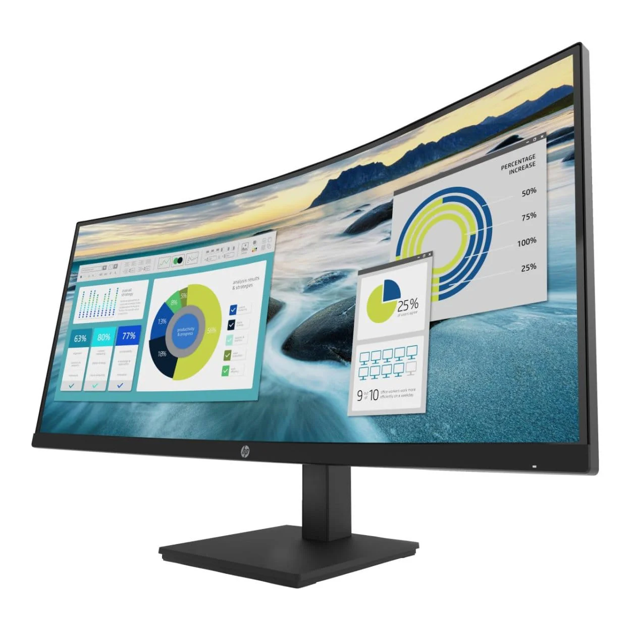 HP P34hc G4 34-inch 3440 x 1440p WQHD 21:9 100hz 5ms VA Curved Monitor 21Y56AA - Image 12