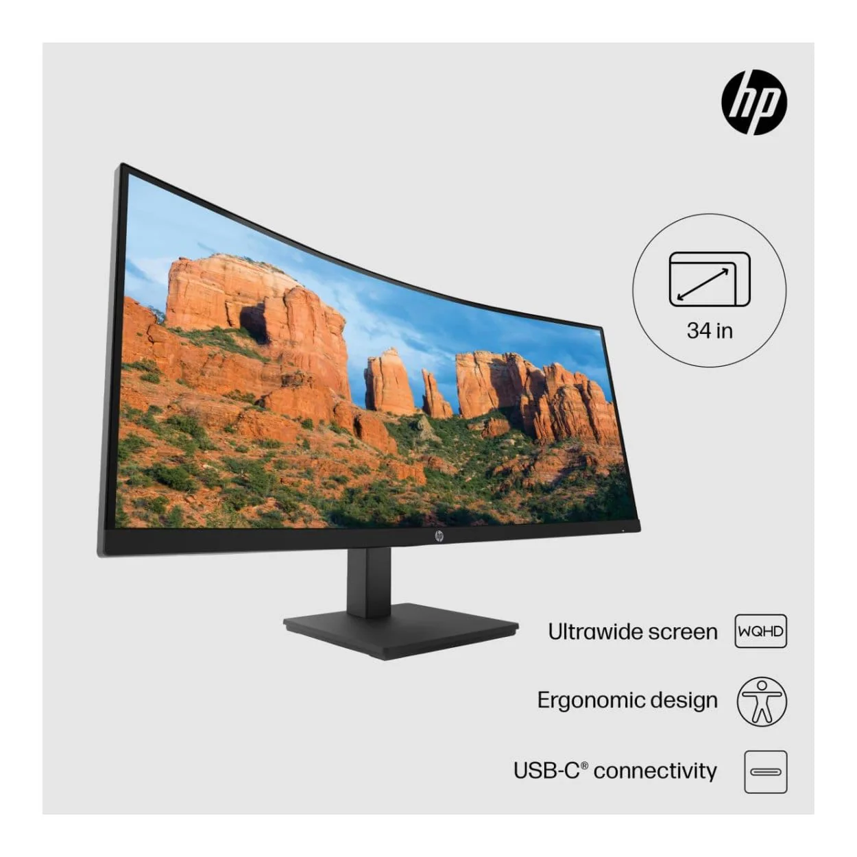 HP P34hc G4 34-inch 3440 x 1440p WQHD 21:9 100hz 5ms VA Curved Monitor 21Y56AA - Image 18