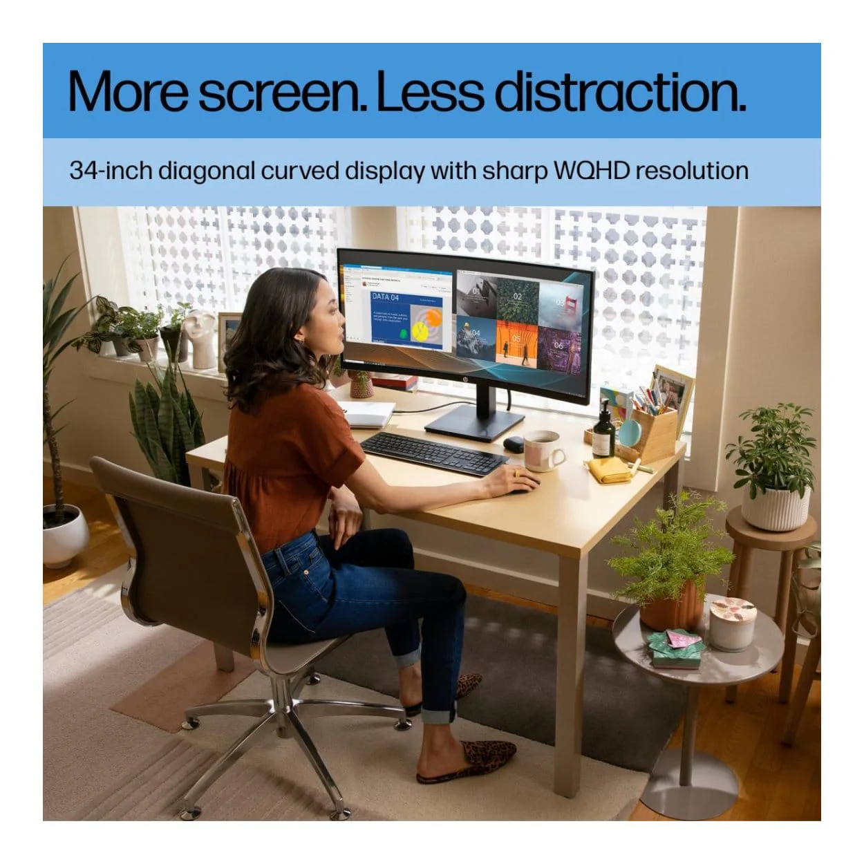 HP P34hc G4 34-inch 3440 x 1440p WQHD 21:9 100hz 5ms VA Curved Monitor 21Y56AA - Image 19