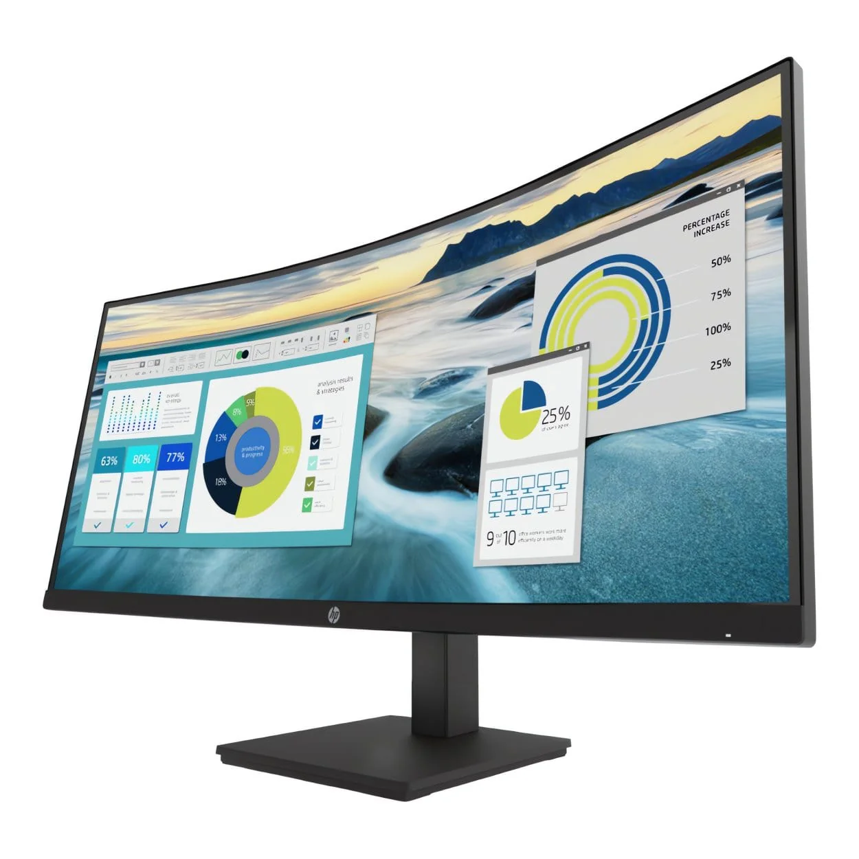 HP P34hc G4 34-inch 3440 x 1440p WQHD 21:9 100hz 5ms VA Curved Monitor 21Y56AA - Image 6