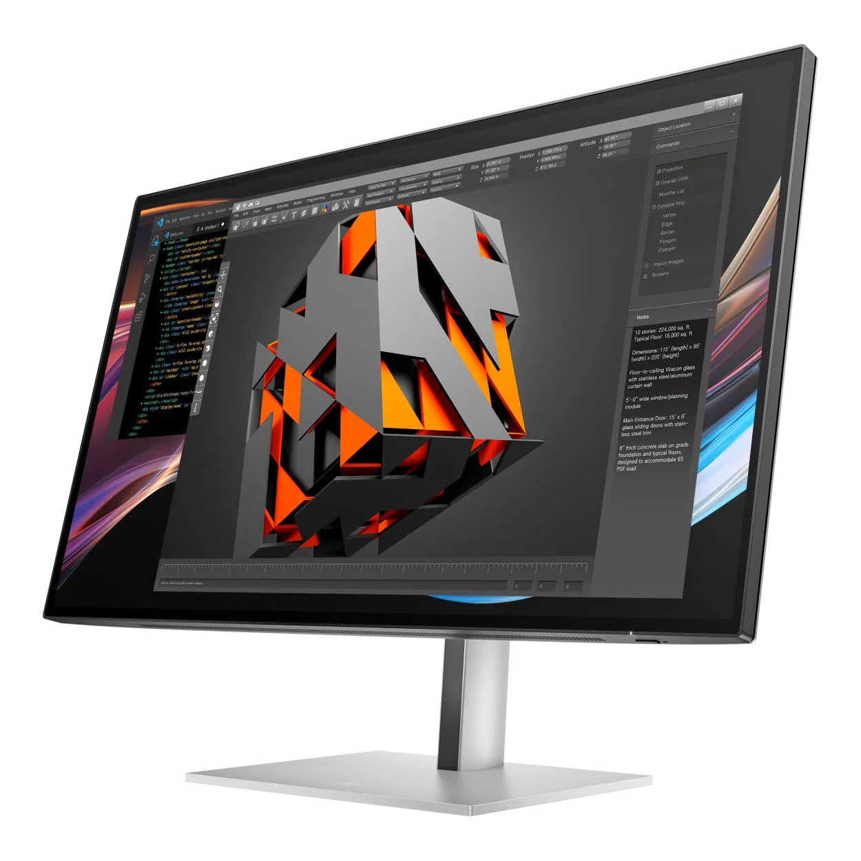 HP Series 7 Pro 727pk 27-inch 3840 x 2160p 4K UHD 16:9 60Hz 5ms LED IPS Thunderbolt 4 Monitor 8J9G2AA - Image 3