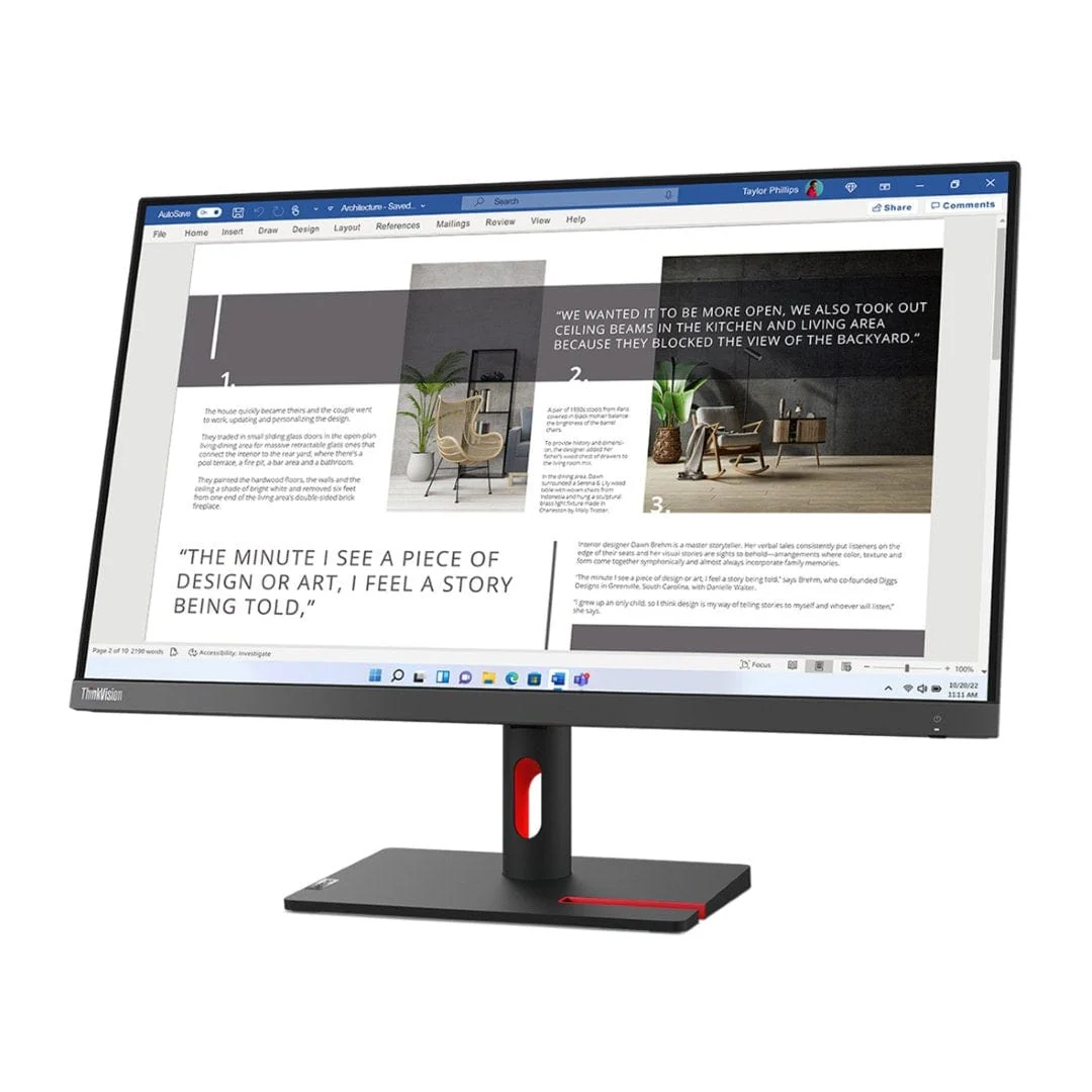 Lenovo ThinkVision S27i-30 27-inch 1920 x 1080p FHD 16:9 100Hz 4ms LED IPS Monitor 63DFKAT4SA - Image 3