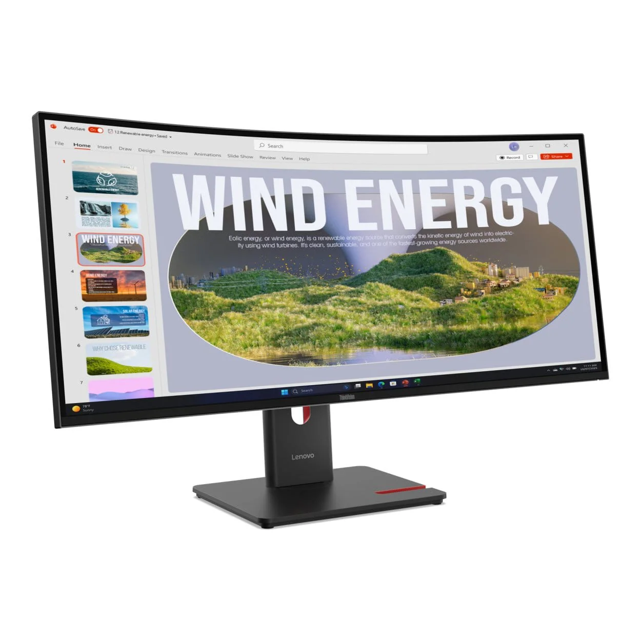 Lenovo ThinkVision T34WD-40 34-inch 3440 x 1440p WQHD 21:9 120Hz 4ms LED VA Curved Monitor 64AEGAT1SA - Image 3