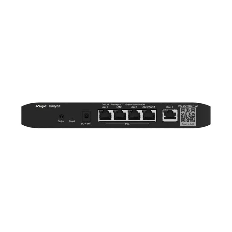 Ruijie Reyee RG-EG105G-P-V2 5-port Dual WAN Gigabit Cloud Managed PoE Router - Image 5